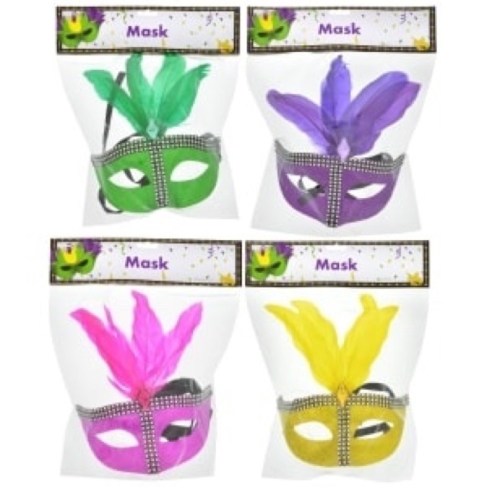 BLUE MARDI GRAS MASKS NWT - Picture 3 of 4